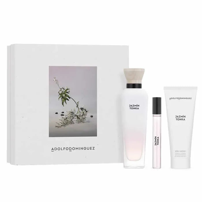 Adolfo Dominguez Jazmín Tonka Eau De Toilette 120ml Set 3 Pieces - Luxora Luxora
