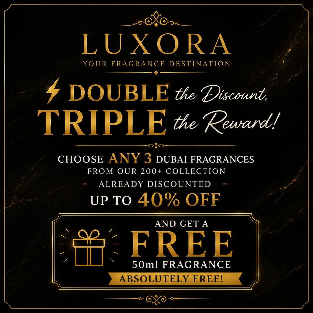 Make Your Own Bundle (3 bottles) & Get a 50ml of your choice FREE Luxora