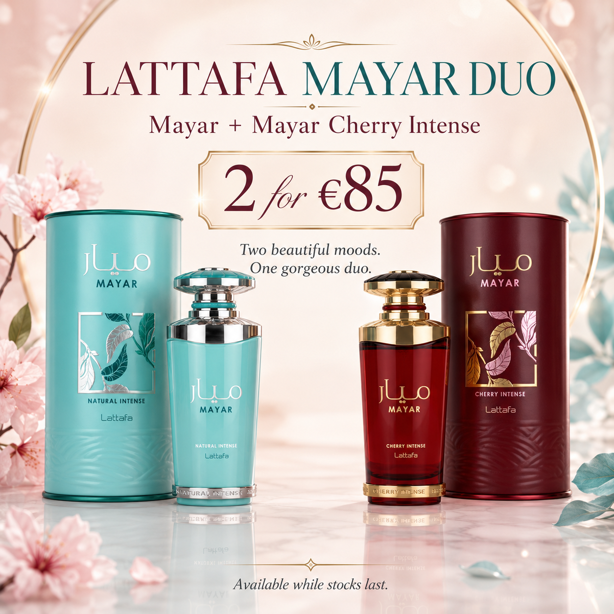 Lattafa Mayar Duo | Mayar Natural Intense + Mayar Cherry Intense | 2 for €85 Luxora