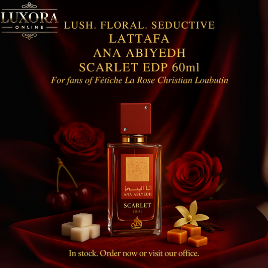 Lattafa Ana Abiyedh Scarlet 60ml - Luxora