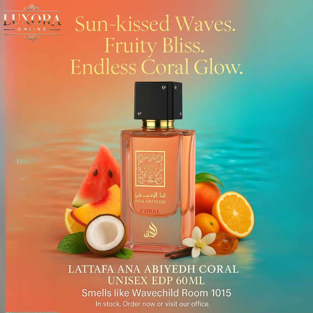 Lattafa Ana Abiyedh Coral Unisex EDP 60ml - Luxora Luxora