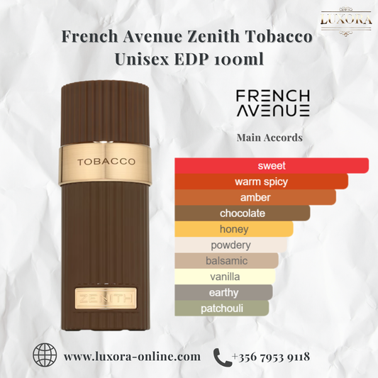 French Avenue Zenith Tobacco Unisex EDP 100ml - Luxora