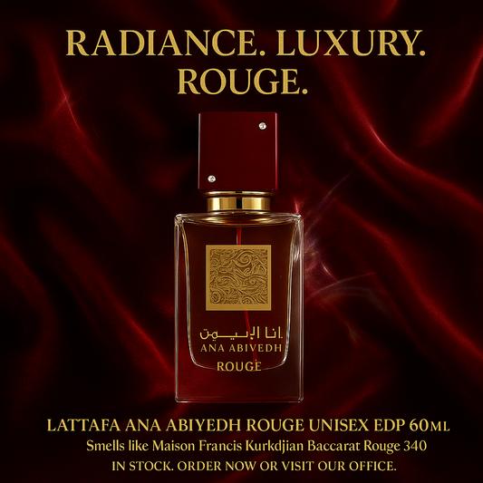 Lattafa Ana Abiyedh Rouge Unisex EDP 60ML - Luxora