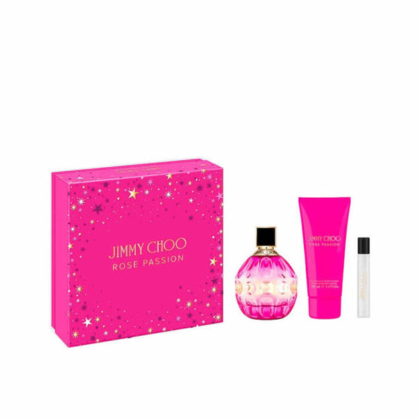 Jimmy Choo Rose Passion Eau De Perfume Spray 100ml Set 3 Pieces - Luxora