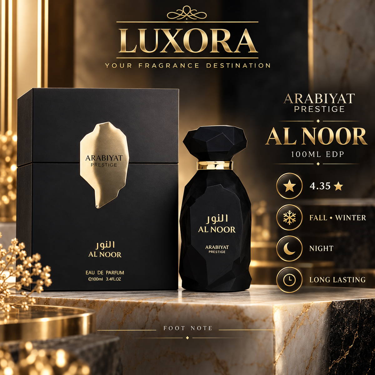 Arabiyat Prestige Al Noor 100ml unisex EDP Luxora