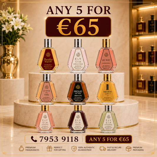 Fragrance World 50ml x 5 bottles Bundle