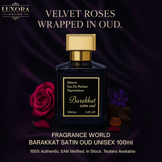 Fragrance World Barakkat Satin Oud Unisex EDP 100ml - Luxora