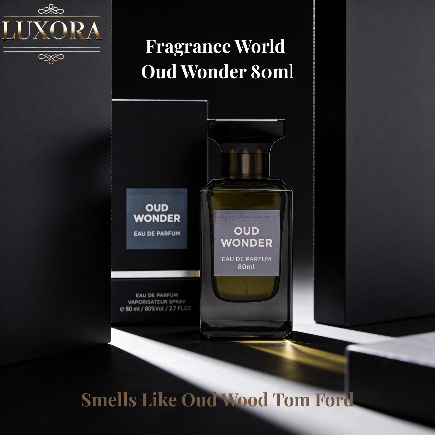 Fragrance World Oud Wonder Unisex EDP 80ml - Luxora Luxora