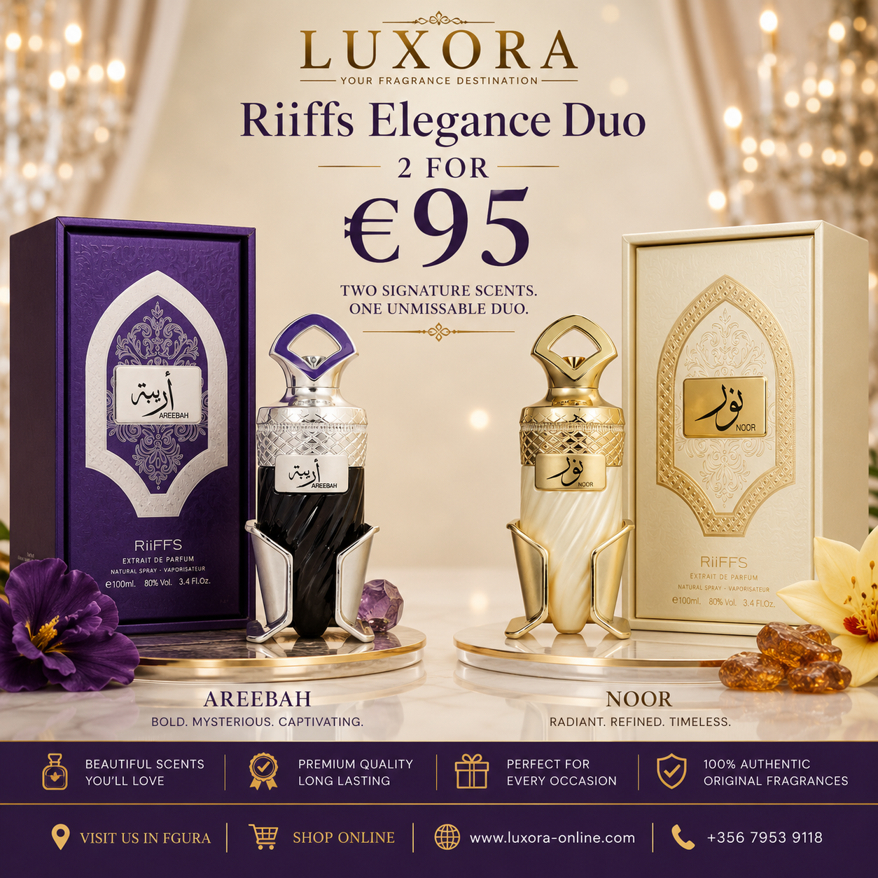 Riiffs Areebah & Noor Extrait de Parfum Duo | 2 for €95 Luxora