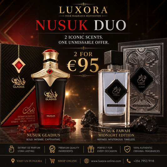 Nusuk Gladius & Fawah Midnight Edition | 2 Fragrances for €95