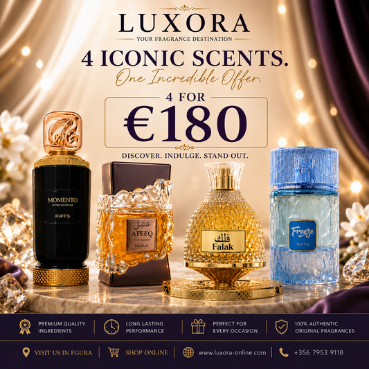 4 Iconic Fragrances RiiFFS Momento & Freeze + Nusuk Ateeq & Falak| Bundle of 4 for €170