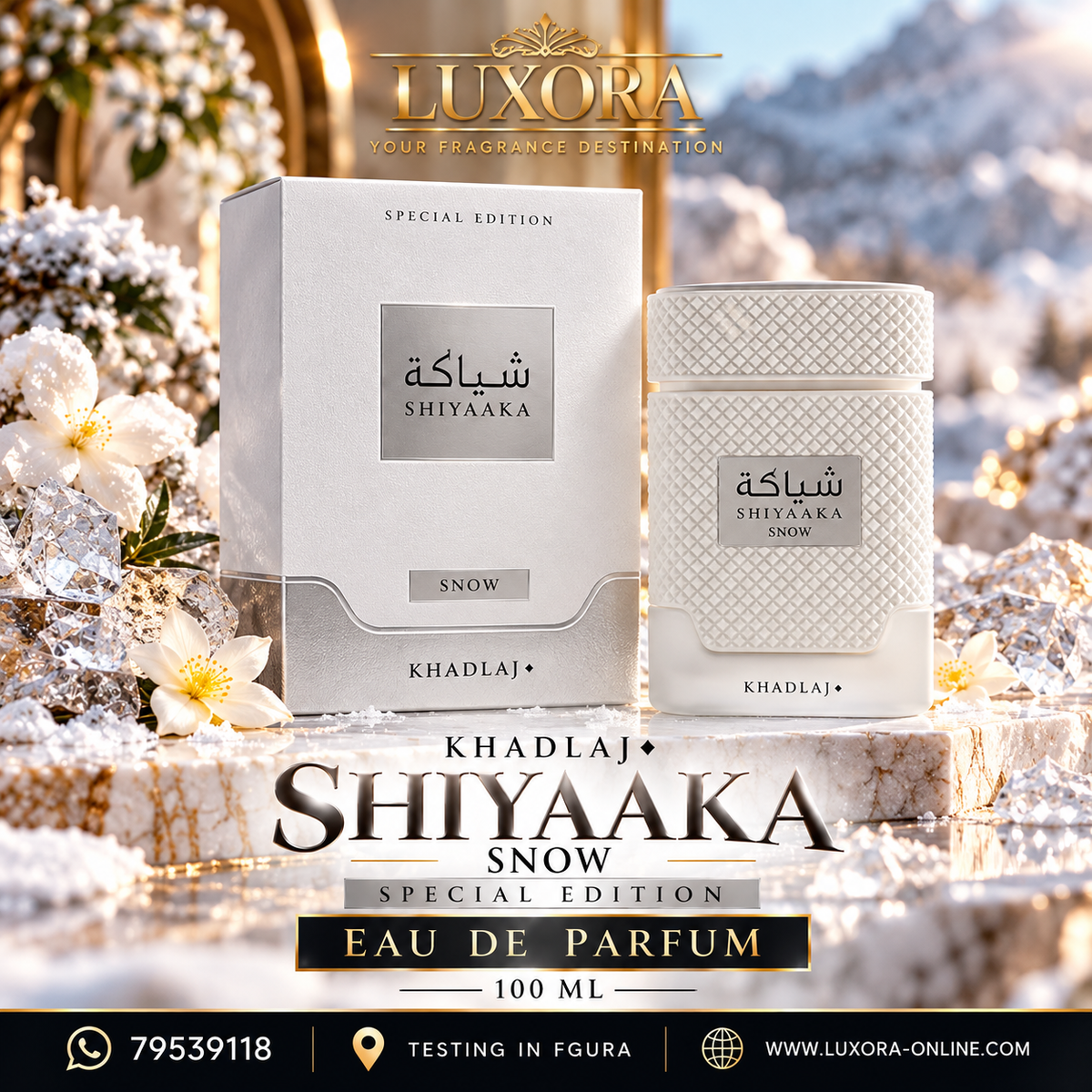 KHADLAJ SPECIAL EDITION SHIYAAKA SNOW 100 ML EAU DE PARFUM Luxora