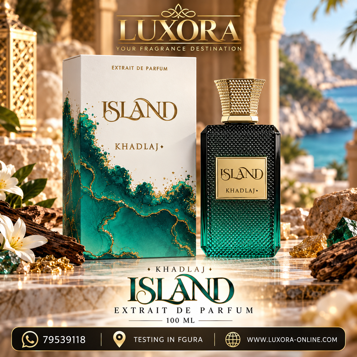 Khadlaj Island Unisex Extrait de Parfum 100ml Luxora