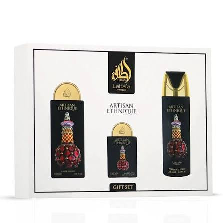 Lattafa Pride Artisan Ethnique Unisex EDP 100ml Gift Set Luxora