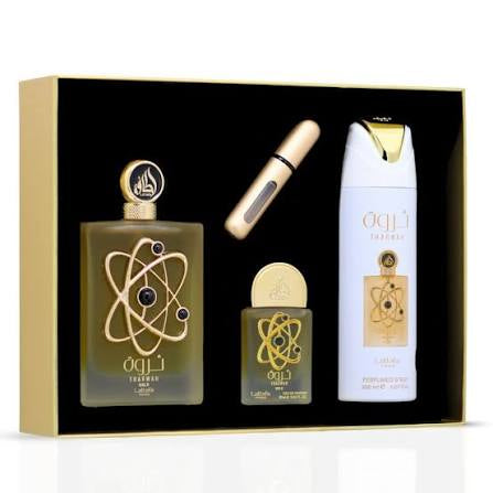 Lattafa Tharwah Gold EDP 100ml Gift Set