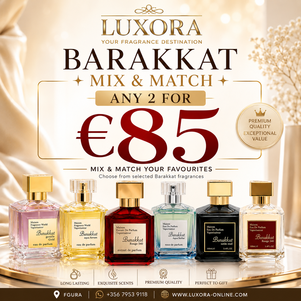 Barakkat Mix & Match Bundle Deal – Any 2 for €85 Luxora