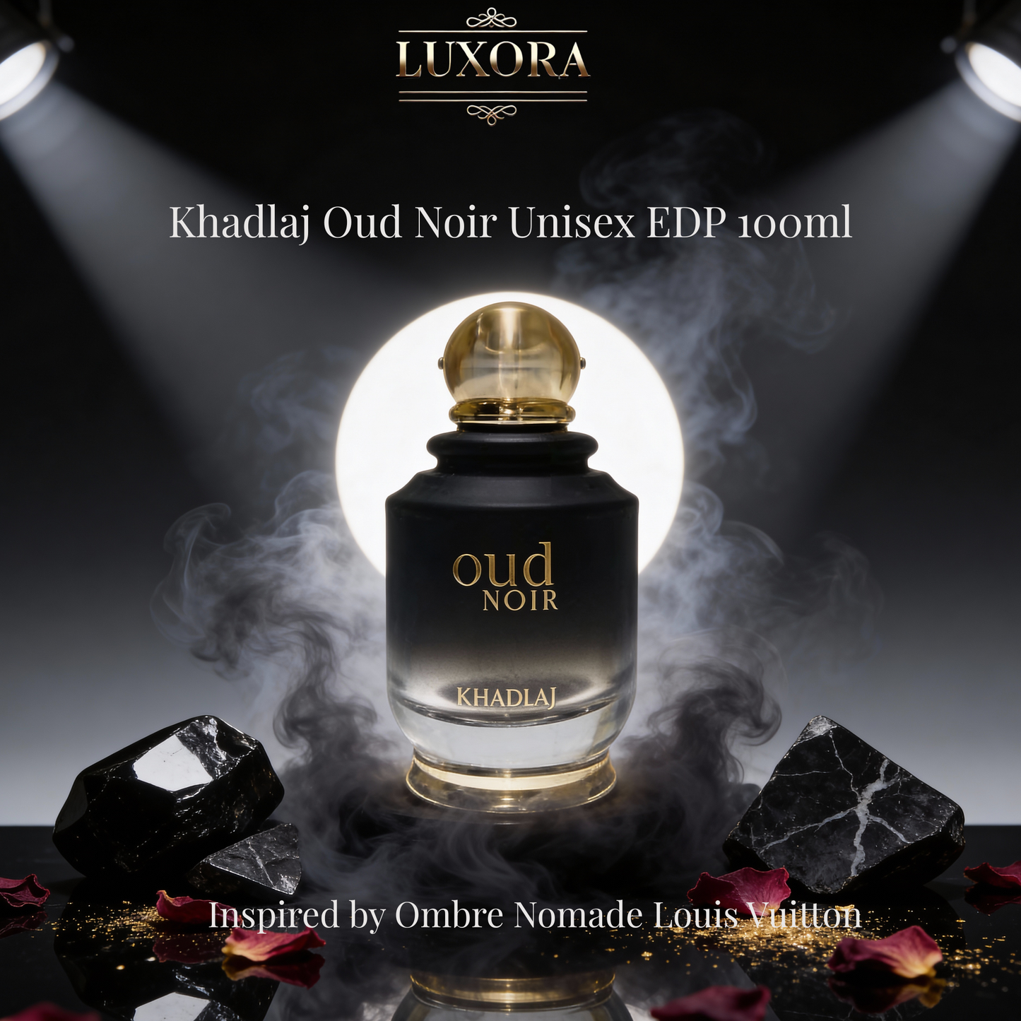 Khadlaj Oud Noir Unisex EDP 100ml - Luxora Luxora