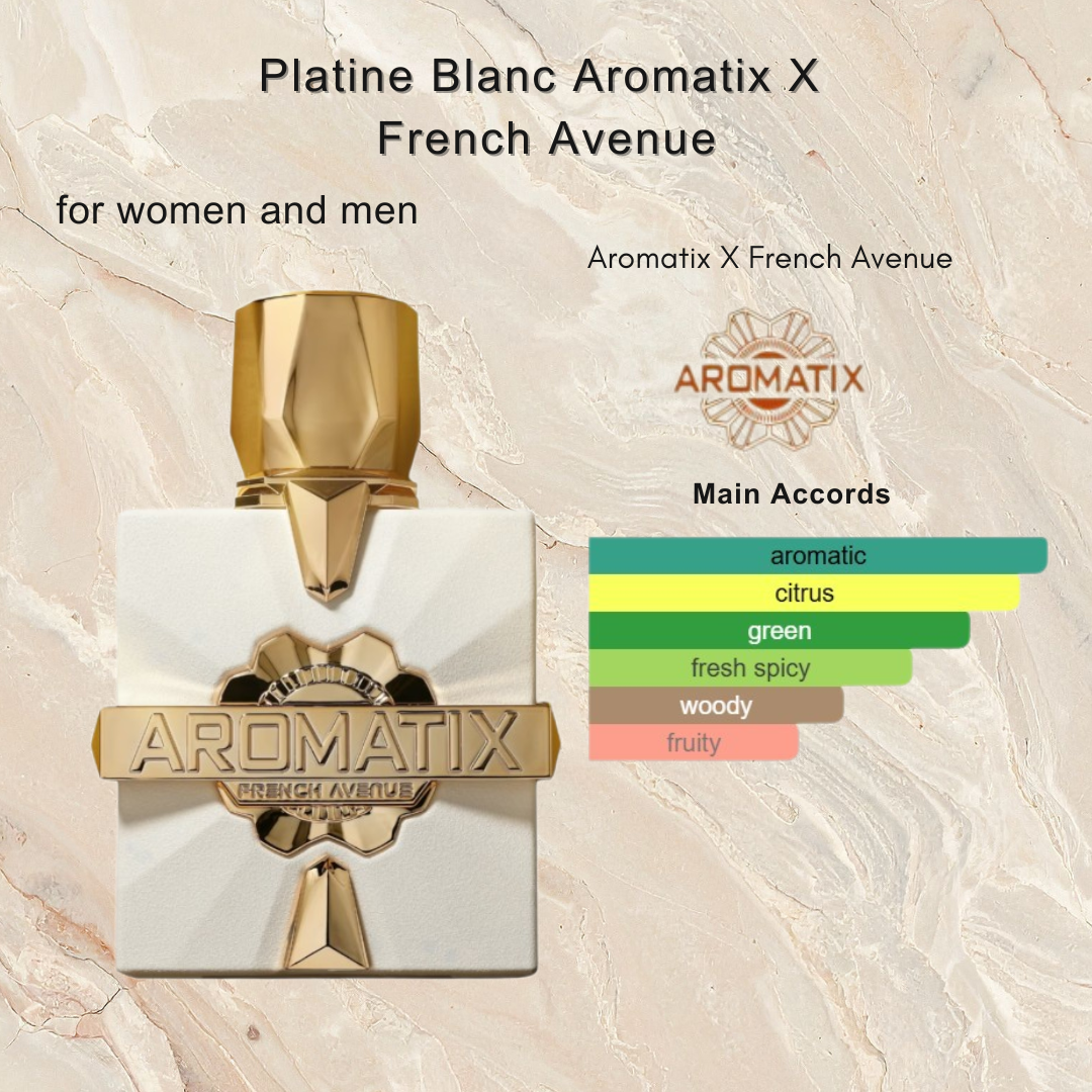 French Avenue Aromatix Platine Blanc Unisex PARFUM 100ml - Luxora Luxora