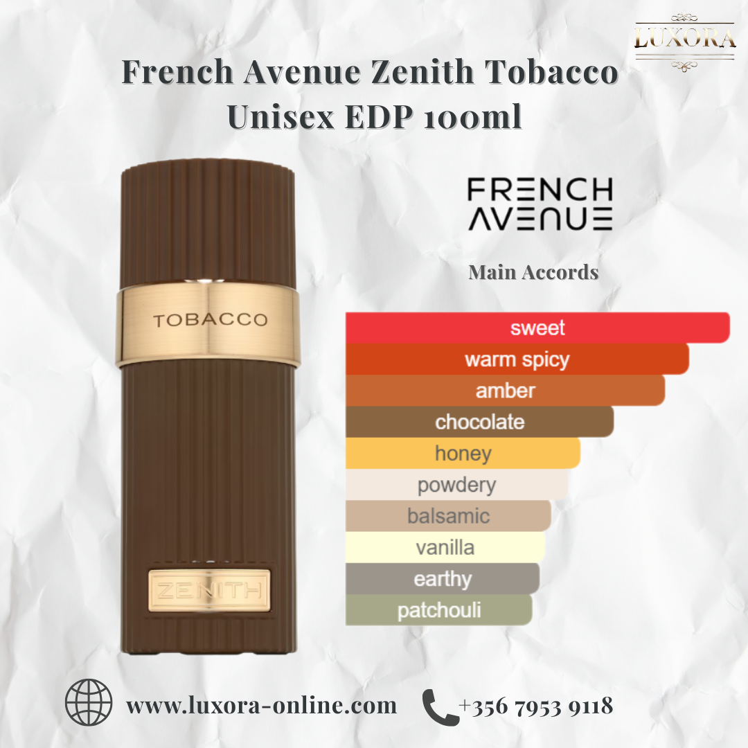 French Avenue Zenith Tobacco Unisex EDP 100ml - Luxora