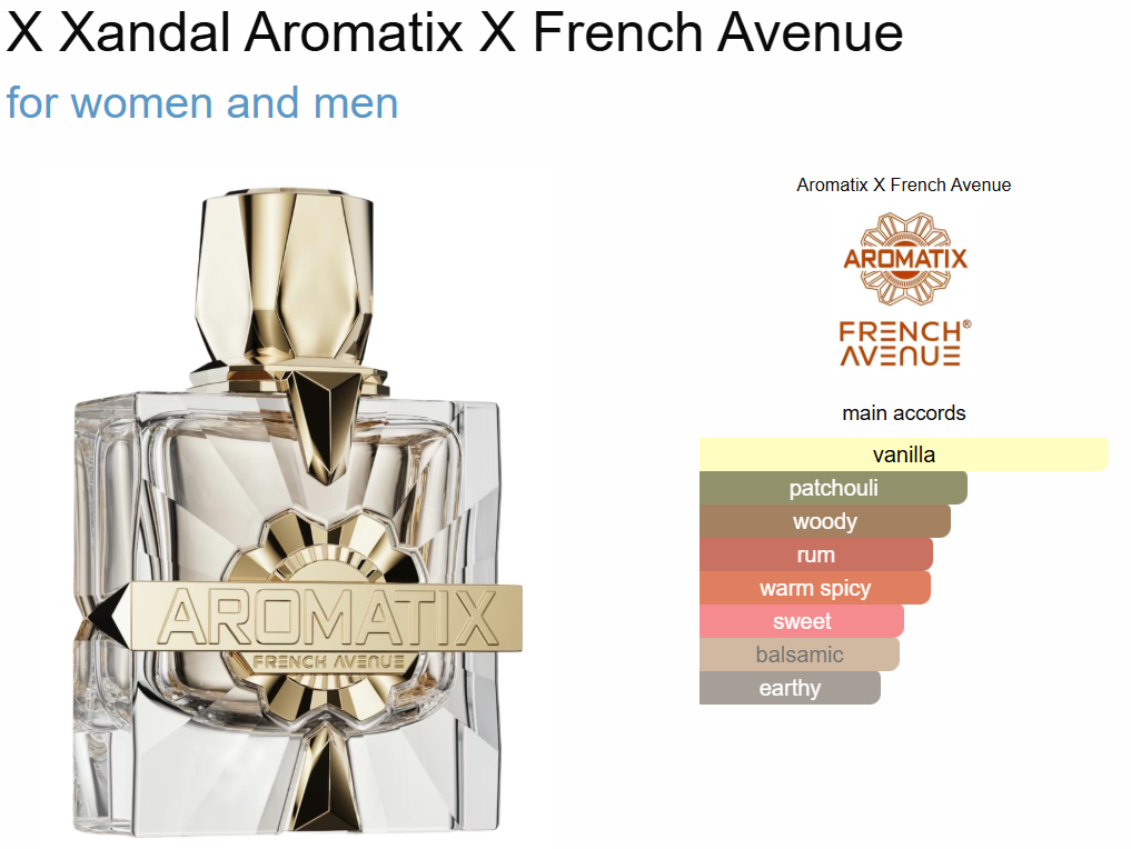 French Avenue Aromatix X Xandal Unisex PARFUM 100ml - Luxora
